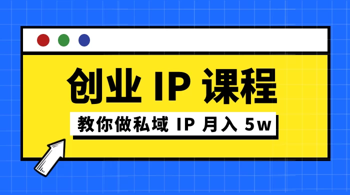 价值 2980 创业 IP 课程，教你做私域 IP 月入 5w宝哥轻创业_网络项目库_分享创业资讯_最新免费网络项目资源宝哥网创项目库