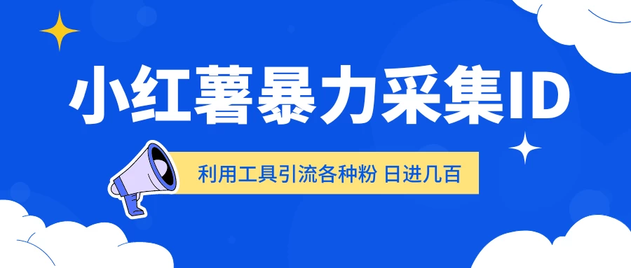 小红薯暴力采集ID 利用工具引流各种粉 日进几百人宝哥轻创业_网络项目库_分享创业资讯_最新免费网络项目资源宝哥网创项目库