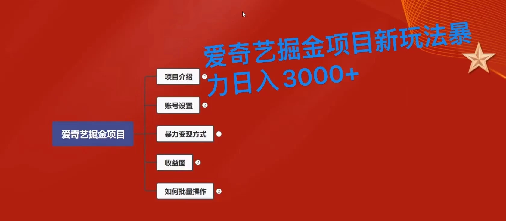 爱奇艺掘金新玩法，暴力日入3000+，全套保姆式课程宝哥轻创业_网络项目库_分享创业资讯_最新免费网络项目资源宝哥网创项目库