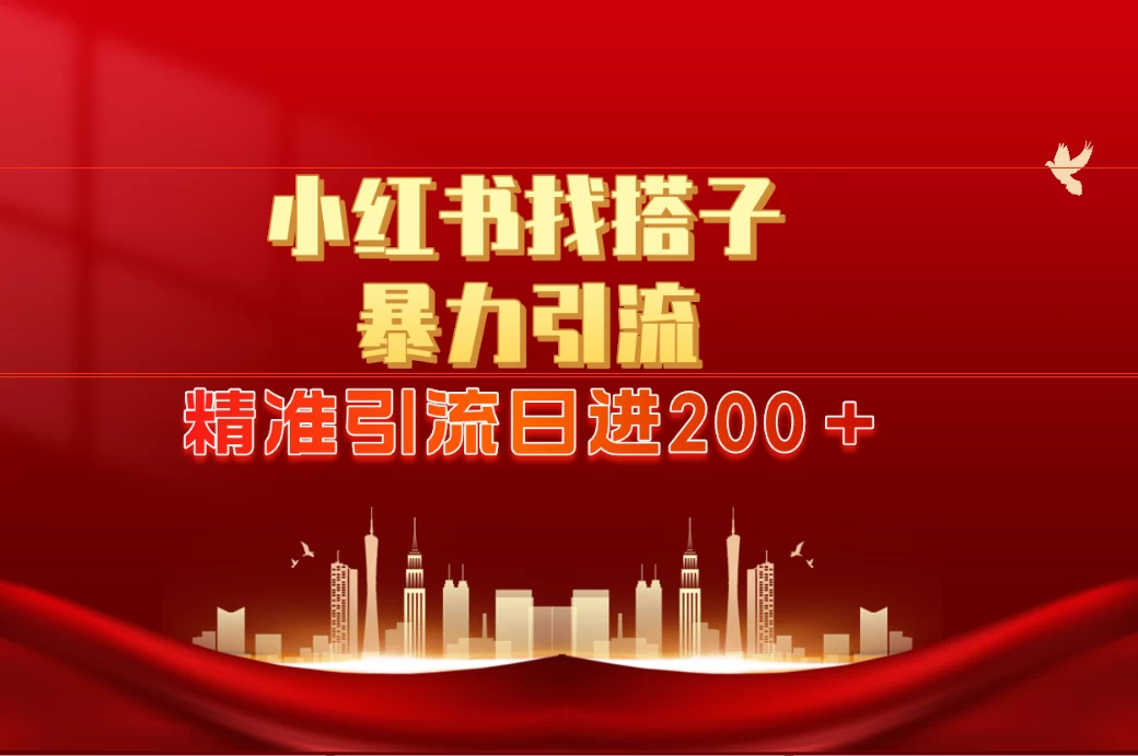 2024最新小红署引流思路，日进300＋，暴力引流+锁粉宝哥轻创业_网络项目库_分享创业资讯_最新免费网络项目资源宝哥网创项目库