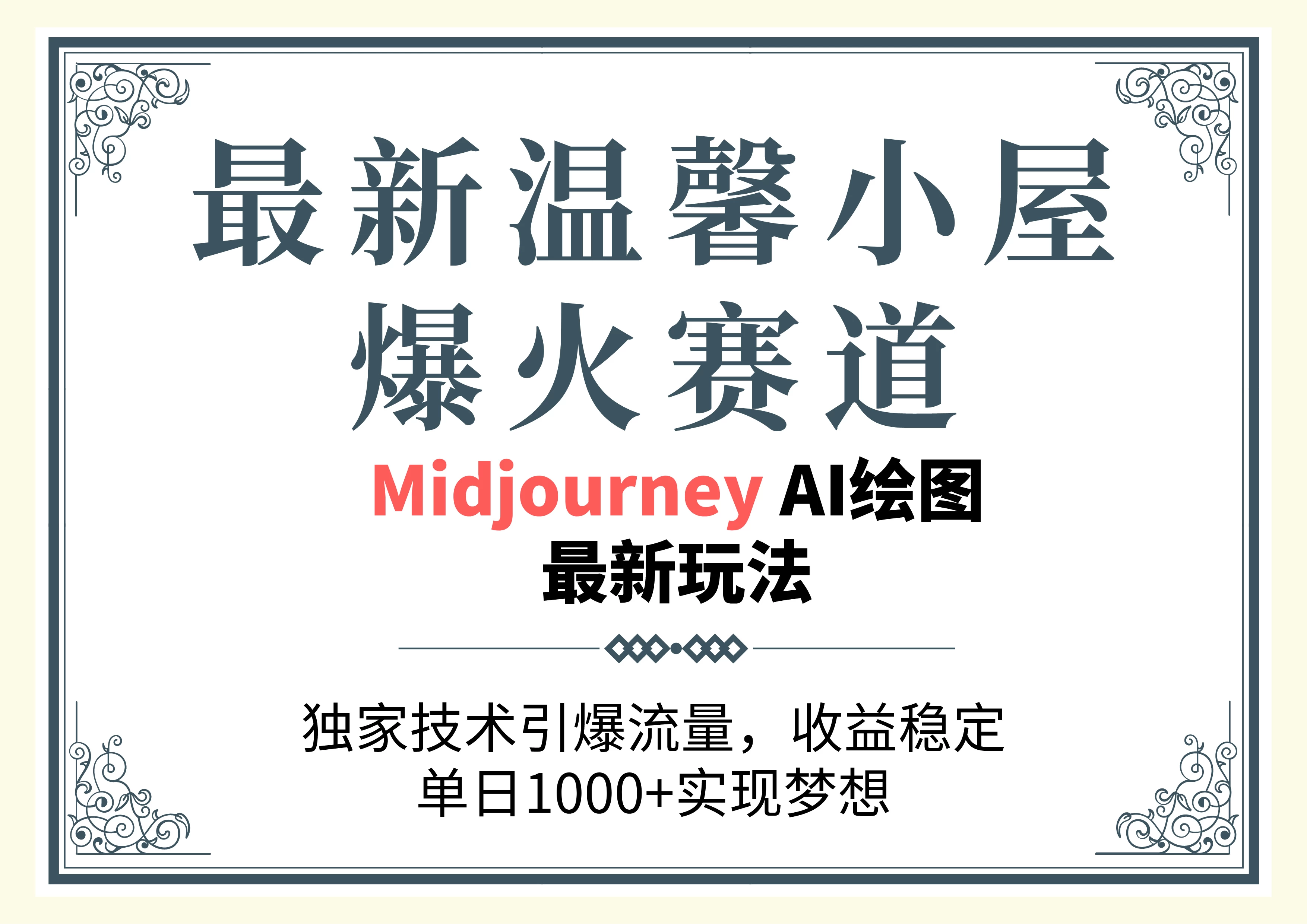 最新温馨小屋爆火赛道，独家技术引爆流量，收益稳定，单日1000+实现梦想宝哥轻创业_网络项目库_分享创业资讯_最新免费网络项目资源宝哥网创项目库