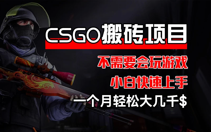 CSGO 装备搬砖项目，操作简单，不需要会玩游戏，小白也能快速上手，一个月轻松大几千宝哥轻创业_网络项目库_分享创业资讯_最新免费网络项目资源宝哥网创项目库