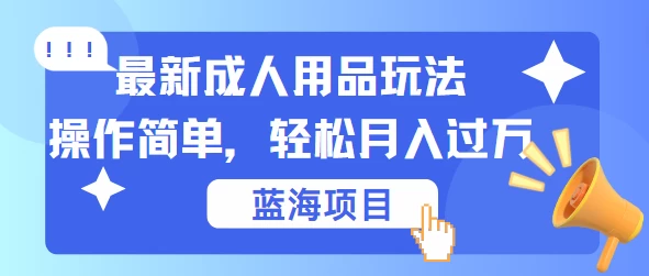 最新成人用品项目玩法，操作简单，蓝海项目轻松月入过万宝哥轻创业_网络项目库_分享创业资讯_最新免费网络项目资源宝哥网创项目库