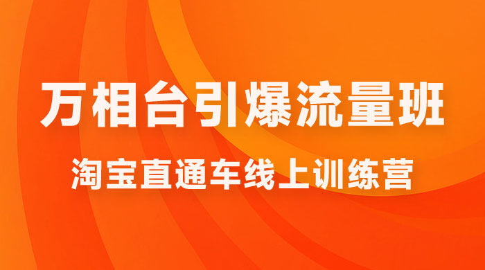 直通车 & 万相台引爆流量班：6 天打通你开直通车 · 万相台的任督二脉宝哥轻创业_网络项目库_分享创业资讯_最新免费网络项目资源宝哥网创项目库