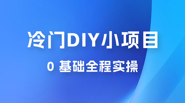 日入几百的冷门 DIY 小项目 0 基础全程实操宝哥轻创业_网络项目库_分享创业资讯_最新免费网络项目资源宝哥网创项目库