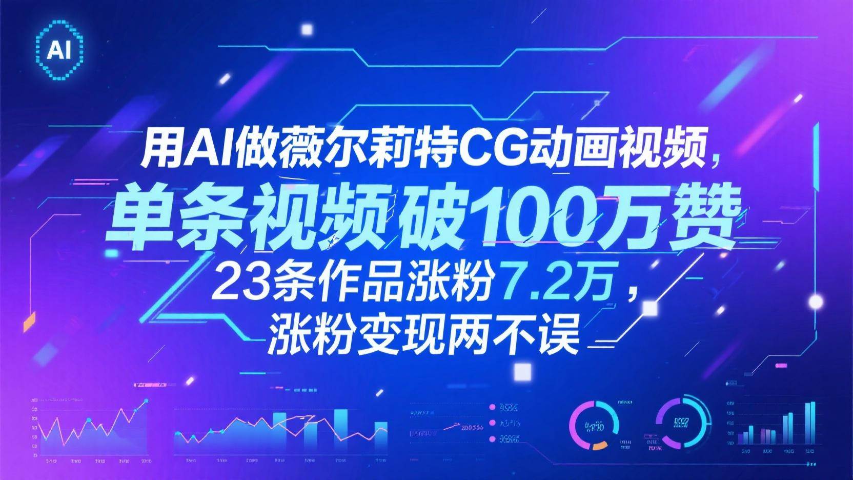 用AI做薇尔莉特CG动画视频,单条视频破100万赞,23条作品涨粉7.2万,涨粉变现两不误 用AI做薇尔莉特CG动画视频,单条视频破100万赞,23条作品涨粉7.2万,涨粉变现两不误