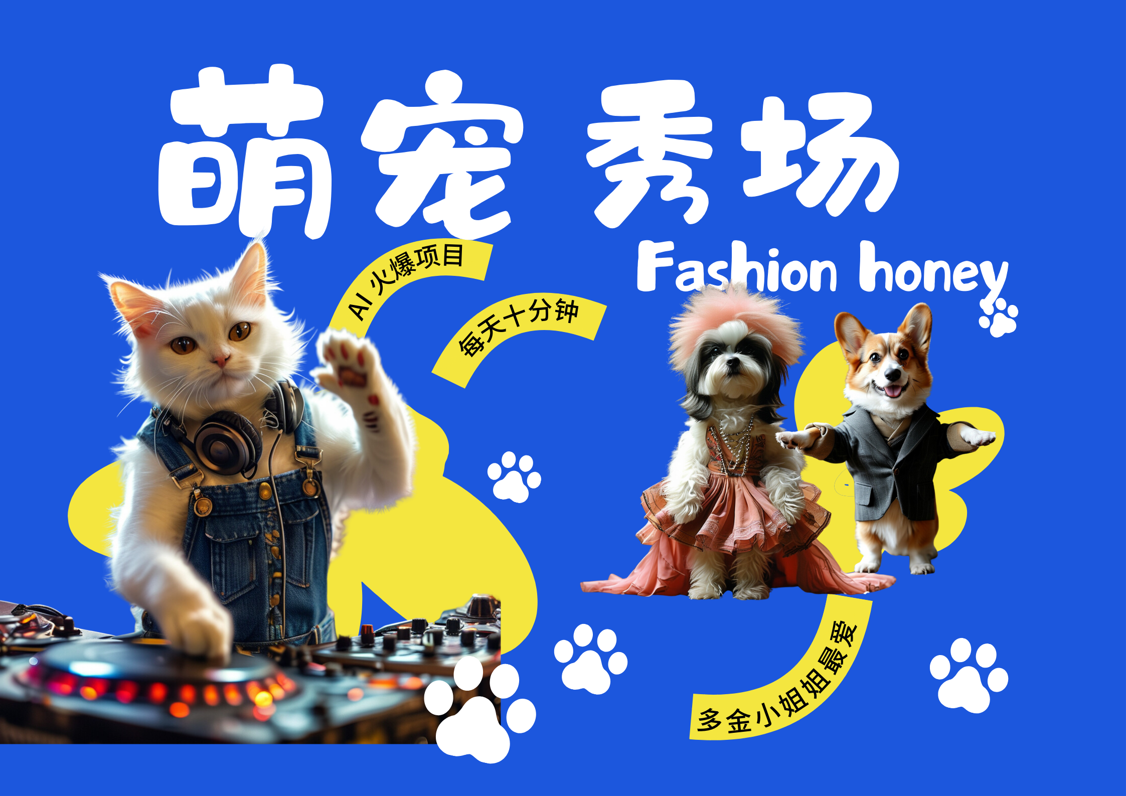 酷飒动物跳舞走秀 时尚喵FASHION汪 多金小姐姐最爱的 轻松月入破万宝哥轻创业_网络项目库_分享创业资讯_最新免费网络项目资源宝哥网创资源项目库