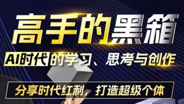 高手的黑箱：AI时代学习、思考与创作-分红时代红利，打造超级个体宝哥轻创业_网络项目库_分享创业资讯_最新免费网络项目资源宝哥网创资源项目库