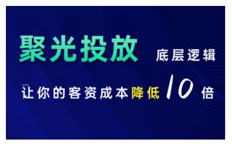 小红书聚光投放底层逻辑课，让你的客资成本降低10倍宝哥轻创业_网络项目库_分享创业资讯_最新免费网络项目资源宝哥网创资源项目库