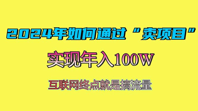 2024年如何通过“卖项目”赚取100W：最值得尝试的盈利模式宝哥轻创业_网络项目库_分享创业资讯_最新免费网络项目资源宝哥网创资源项目库
