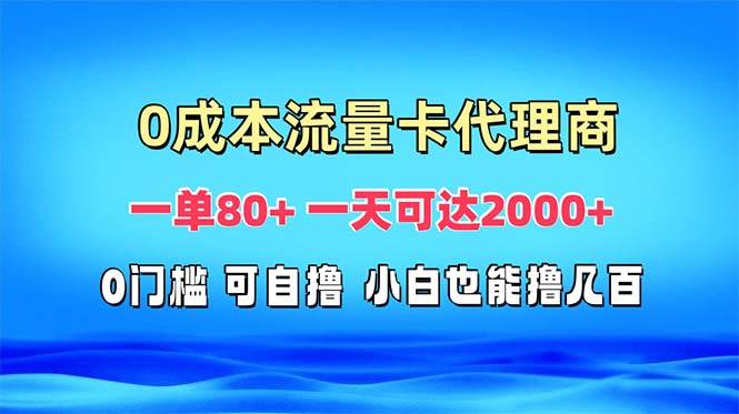 免费流量卡代理一单80  一天可达2000宝哥轻创业_网络项目库_分享创业资讯_最新免费网络项目资源宝哥网创资源项目库