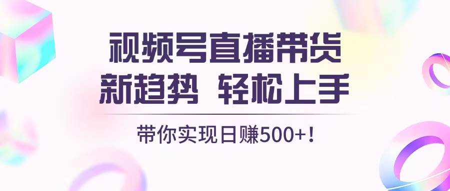 视频号直播带货新趋势，轻松上手，带你实现日赚500宝哥轻创业_网络项目库_分享创业资讯_最新免费网络项目资源宝哥网创资源项目库