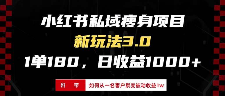 小红书瘦身项目3.0模式，新手小白日赚收益1000 (附从一名客户裂变收益…宝哥轻创业_网络项目库_分享创业资讯_最新免费网络项目资源宝哥网创资源项目库