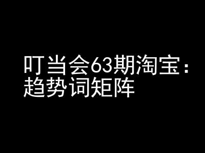 《淘宝天猫打爆班》原创高阶技术第63期，趋势词矩阵技术和玩法宝哥轻创业_网络项目库_分享创业资讯_最新免费网络项目资源宝哥网创资源项目库