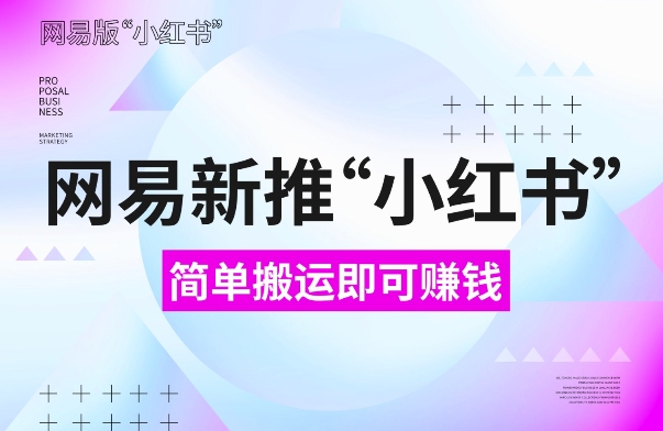 网易官方新推“小红书”，搬运即有收益，新手小白千万别错过(附详细教程)【揭秘】宝哥轻创业_网络项目库_分享创业资讯_最新免费网络项目资源宝哥网创资源项目库