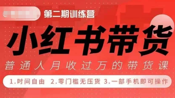 小Red书带货42天训练营 2.0版，宝妈 自由职 上班族 大学生，提高副业收入的大红利项目宝哥轻创业_网络项目库_分享创业资讯_最新免费网络项目资源宝哥网创资源项目库