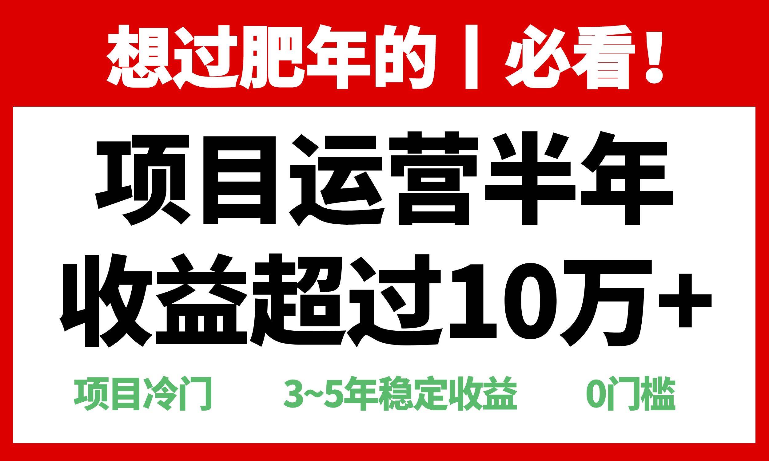 年前过肥年的必看的超冷门项目，半年收益超过10万 ，宝哥轻创业_网络项目库_分享创业资讯_最新免费网络项目资源宝哥网创资源项目库