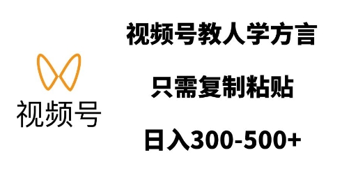 视频号教人学方言，只需复制粘贴，日入多张宝哥轻创业_网络项目库_分享创业资讯_最新网创免费网络项目资源宝哥网创资源项目库