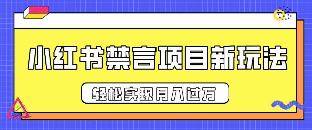 小红书禁言项目新玩法，推广新思路大大提升出单率，轻松实现月入过W宝哥轻创业_网络项目库_分享创业资讯_最新网创免费网络项目资源宝哥网创资源项目库