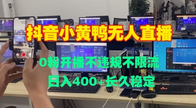 DY小黄鸭无人直播，0粉开播不违规不限流 日入4张，长久稳定宝哥轻创业_网络项目库_分享创业资讯_最新网创免费网络项目资源宝哥网创资源项目库
