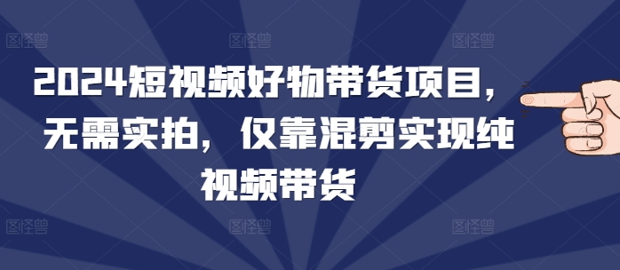 2024短视频好物带货项目，无需实拍，仅靠混剪实现纯视频带货宝哥轻创业_网络项目库_分享创业资讯_最新网创免费网络项目资源宝哥网创资源项目库