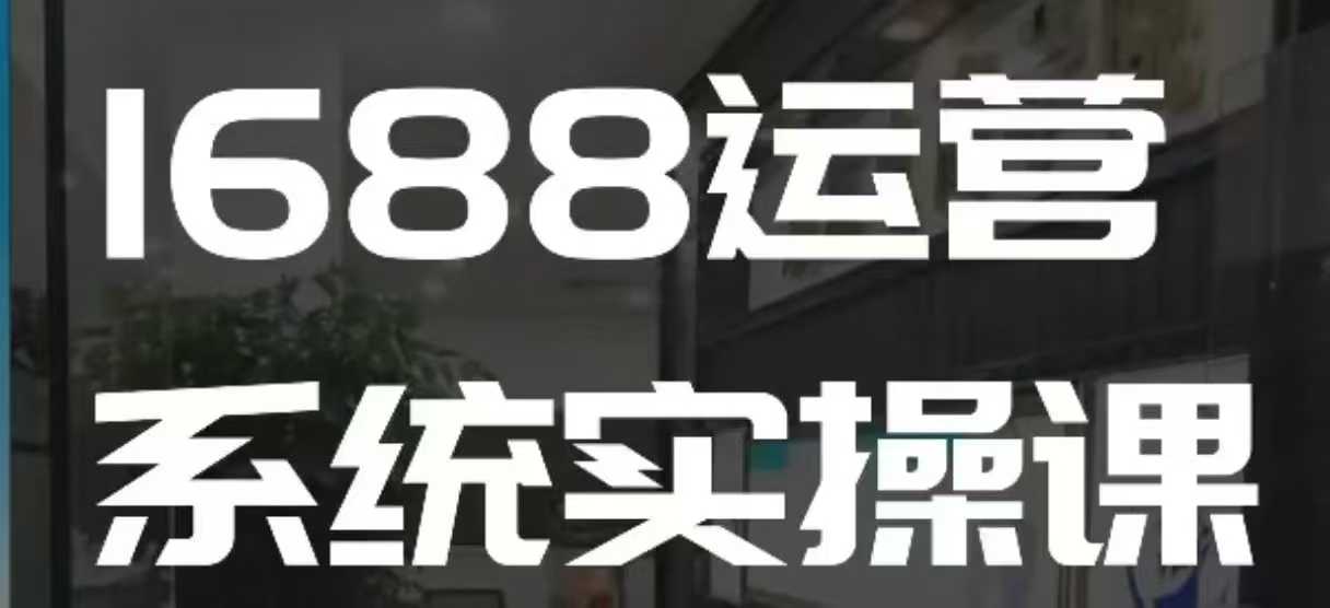 1688高阶运营系统实操课，快速掌握1688店铺运营的核心玩法宝哥轻创业_网络项目库_分享创业资讯_最新网创免费网络项目资源宝哥网创资源项目库