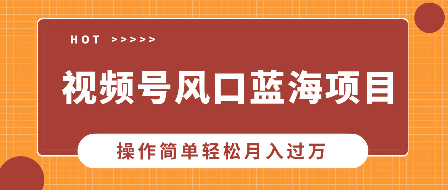视频号风口蓝海项目，中老年人的流量密码，操作简单轻松月入过万宝哥轻创业_网络项目库_分享创业资讯_最新免费网络项目资源宝哥网创资源项目库