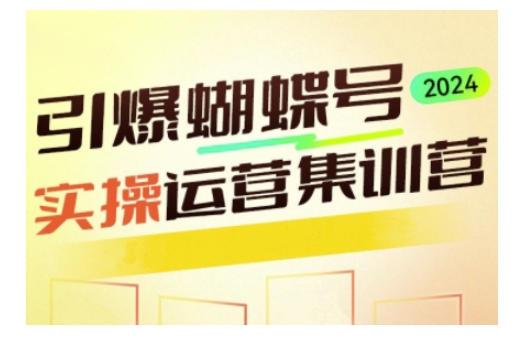 引爆蝴蝶号实操运营，助力你深度掌握蝴蝶号运营，实现高效实操，开启流量变现之路宝哥轻创业_网络项目库_分享创业资讯_最新网创免费网络项目资源宝哥网创资源项目库