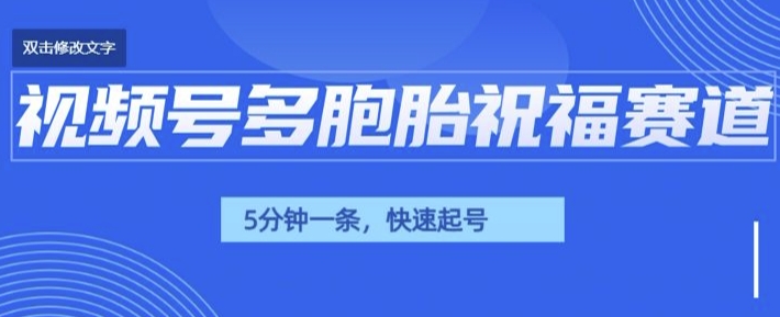 视频号最近爆火赛道，五胞胎送福，圈粉中老年，快速涨粉起号带货宝哥轻创业_网络项目库_分享创业资讯_最新网创免费网络项目资源宝哥网创资源项目库