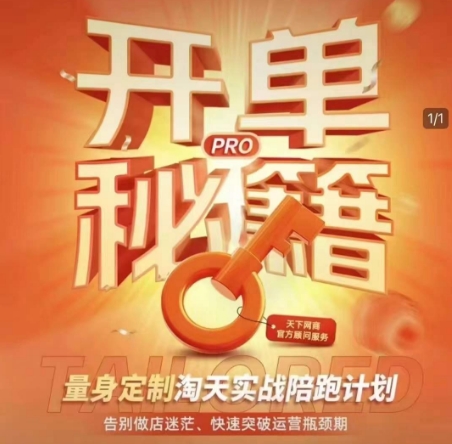 淘宝开单秘籍PRO，量身定制淘天实战陪跑计划，告别做店迷茫、快速突破运营瓶颈期宝哥轻创业_网络项目库_分享创业资讯_最新网创免费网络项目资源宝哥网创资源项目库