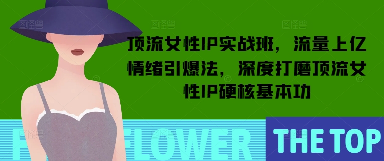 顶流女性IP实战班，流量上亿情绪引爆法，深度打磨顶流女性IP硬核基本功宝哥轻创业_网络项目库_分享创业资讯_最新网创免费网络项目资源宝哥网创资源项目库
