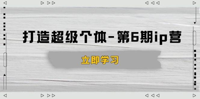 打造 超级个体-第6期ip营：商业认知,产品设计,成交演练,解决知识变现难题宝哥轻创业_网络项目库_分享创业资讯_最新网创免费网络项目资源宝哥网创资源项目库