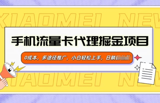 手机流量卡代理掘金项目，0成本，多途径推广，小白轻松上手宝哥轻创业_网络项目库_分享创业资讯_最新网创免费网络项目资源宝哥网创资源项目库