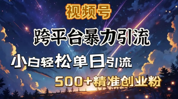 跨平台暴力引流，私域完美闭环，日引500 精准创业粉宝哥轻创业_网络项目库_分享创业资讯_最新网创免费网络项目资源宝哥网创资源项目库