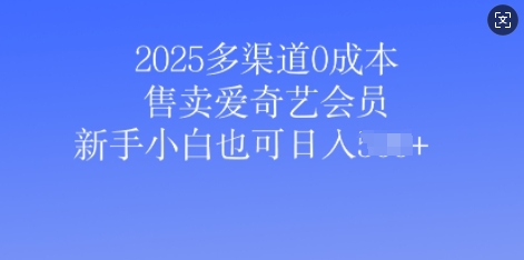 2025多渠道0成本售卖爱奇艺会员，新手小白也可日入多张宝哥轻创业_网络项目库_分享创业资讯_最新网创免费网络项目资源宝哥网创资源项目库