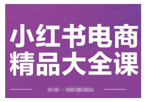 小红书电商精品大全课，快速掌握小红书运营技巧，实现精准引流与爆单目标，轻松玩转小红书电商(更新2月)宝哥轻创业_网络项目库_分享创业资讯_最新网创免费网络项目资源宝哥网创资源项目库