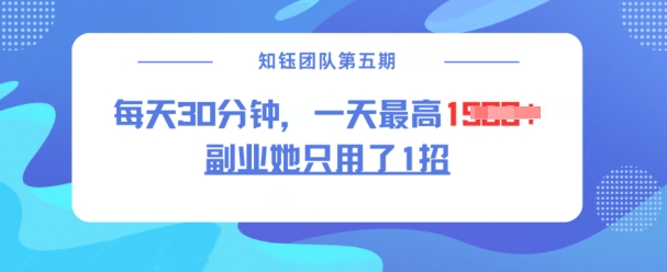 副业她只用了1招，每天30分钟，无脑二创，一天最高1.5k宝哥轻创业_网络项目库_分享创业资讯_最新网创免费网络项目资源宝哥网创资源项目库