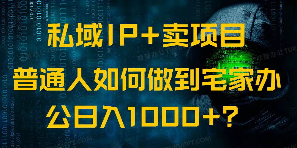 私域IP+卖项目，普通人如何做到宅家办公实现日入1000+宝哥轻创业_网络项目库_分享创业资讯_最新网创免费网络项目资源宝哥网创资源项目库