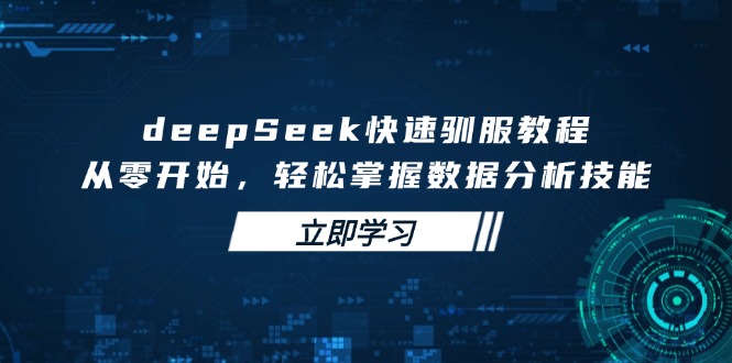 deepSeek快速驯服教程，从零开始，轻松掌握数据分析技能宝哥轻创业_网络项目库_分享创业资讯_最新网创免费网络项目资源宝哥网创资源项目库