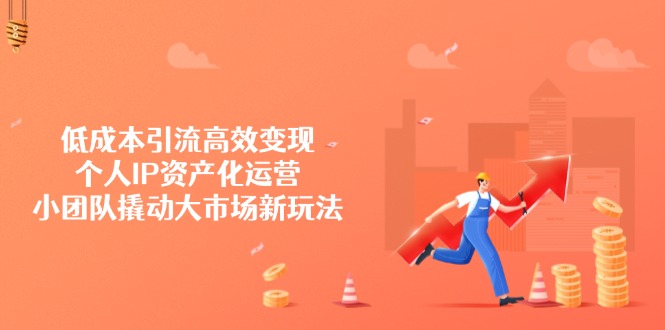低成本引流高效变现，个人IP资产化运营，小团队撬动大市场新玩法宝哥轻创业_网络项目库_分享创业资讯_最新网创免费网络项目资源宝哥网创资源项目库
