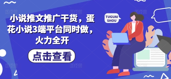 小说推文推广干货，蛋花小说3端平台同时做，火力全开宝哥轻创业_网络项目库_分享创业资讯_最新网创免费网络项目资源宝哥网创资源项目库