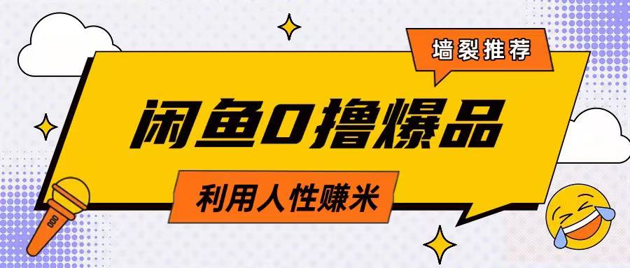 咸鱼0撸玩法利用人性售卖商品达到日挣2张的效果宝哥轻创业_网络项目库_分享创业资讯_最新网创免费网络项目资源宝哥网创资源项目库