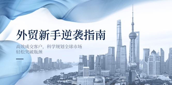 外贸新手逆袭指南：高效成交客户，科学规划全球市场，轻松突破瓶颈宝哥轻创业_网络项目库_分享创业资讯_最新网创免费网络项目资源宝哥网创资源项目库