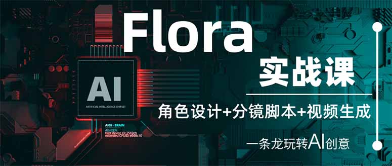 Flora实战课：角色设计+分镜脚本+视频生成，一条龙玩转AI创意宝哥轻创业_网络项目库_分享创业资讯_最新网创免费网络项目资源宝哥网创资源项目库