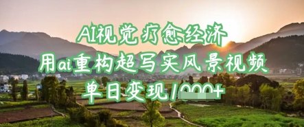 AI视觉疗愈经济：用ai重构超写实风景视频，单日变现多张宝哥轻创业_网络项目库_分享创业资讯_最新网创免费网络项目资源宝哥网创资源项目库