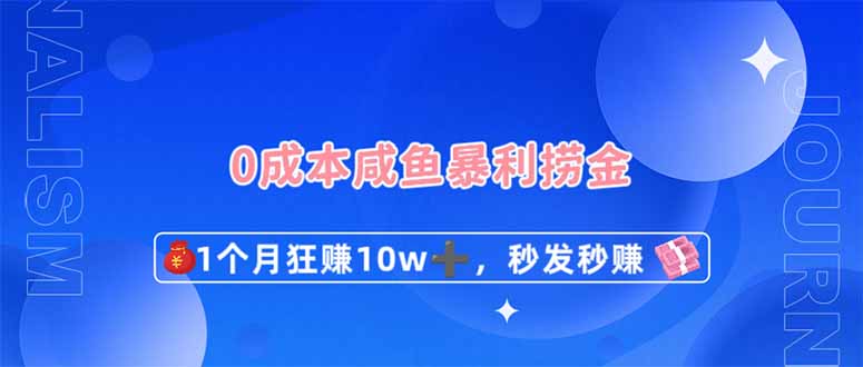 0成本闲鱼暴利捞金，1个月狂赚10W+，秒发秒赚新玩法宝哥轻创业_网络项目库_分享创业资讯_最新网创免费网络项目资源宝哥网创资源项目库