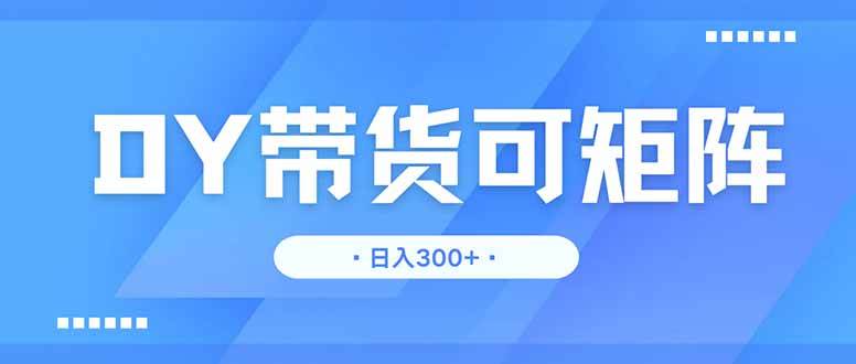 DY带货，日入300＋矩阵无上限宝哥轻创业_网络项目库_分享创业资讯_最新免费网络项目资源宝哥网创资源项目库