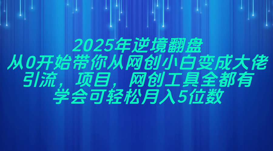 2025年逆境翻盘，从0开始带你从网创小白变成大佬，引流，项目，网创工…宝哥轻创业_网络项目库_分享创业资讯_最新网创免费网络项目资源宝哥网创资源项目库