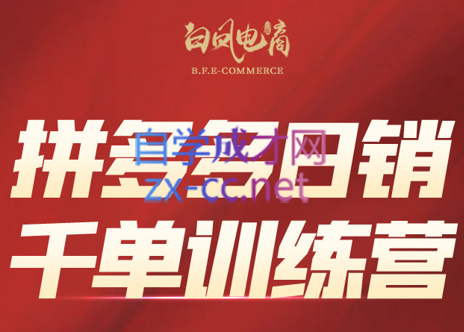 白凤电商·拼多多日销千单训练营(更新4月)宝哥轻创业_网络项目库_分享创业资讯_最新网创免费网络项目资源宝哥网创资源项目库