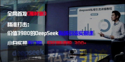 精准打击：价值3980的DeepSeek私域引流实操课，小白实操无门槛，日引精准粉300+宝哥轻创业_网络项目库_分享创业资讯_最新网创免费网络项目资源宝哥网创资源项目库